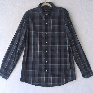Chaps‎ Men's Classic Fit Blue Plaid Button Up Shirt Size M